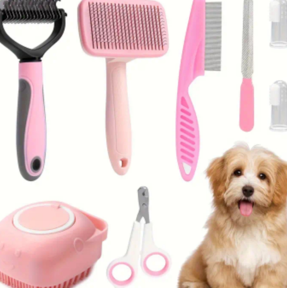 8 Piece Dog Grooming Set New Pink 🩷